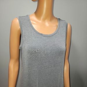 Long dress sport gray color.Athleta open in the side straight good condition